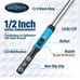 Digital Torque Wrench 1/2 Drive ,12.5-250 ft.-lb./17-340 N.m., Electronic Torqu