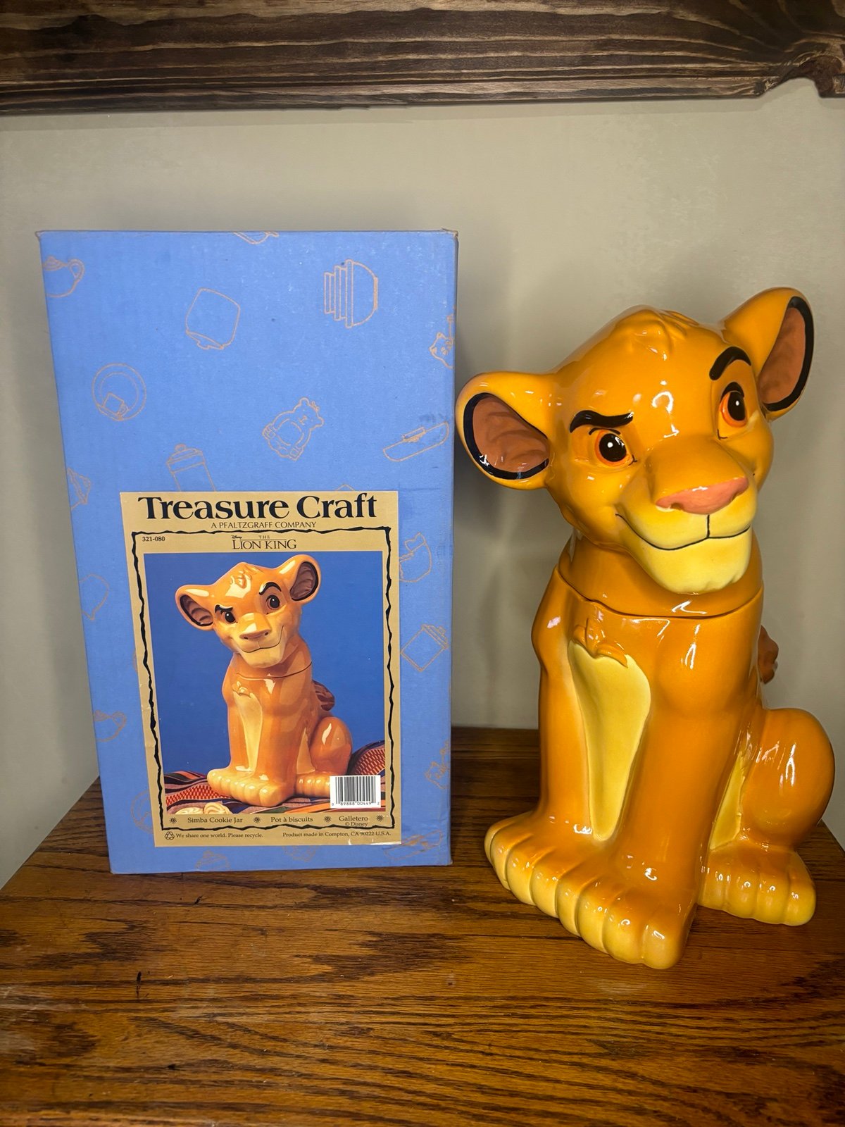 Vintage Treasure Craft Disney The Lion King Simba Cookie Jar