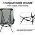 2 large, lightweight compact camping chairs-black mesh