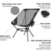 2 large, lightweight compact camping chairs-black mesh