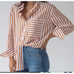 AYR The Deep End Women's Button Down Shirt Aperitif Stripe Casual Women's S