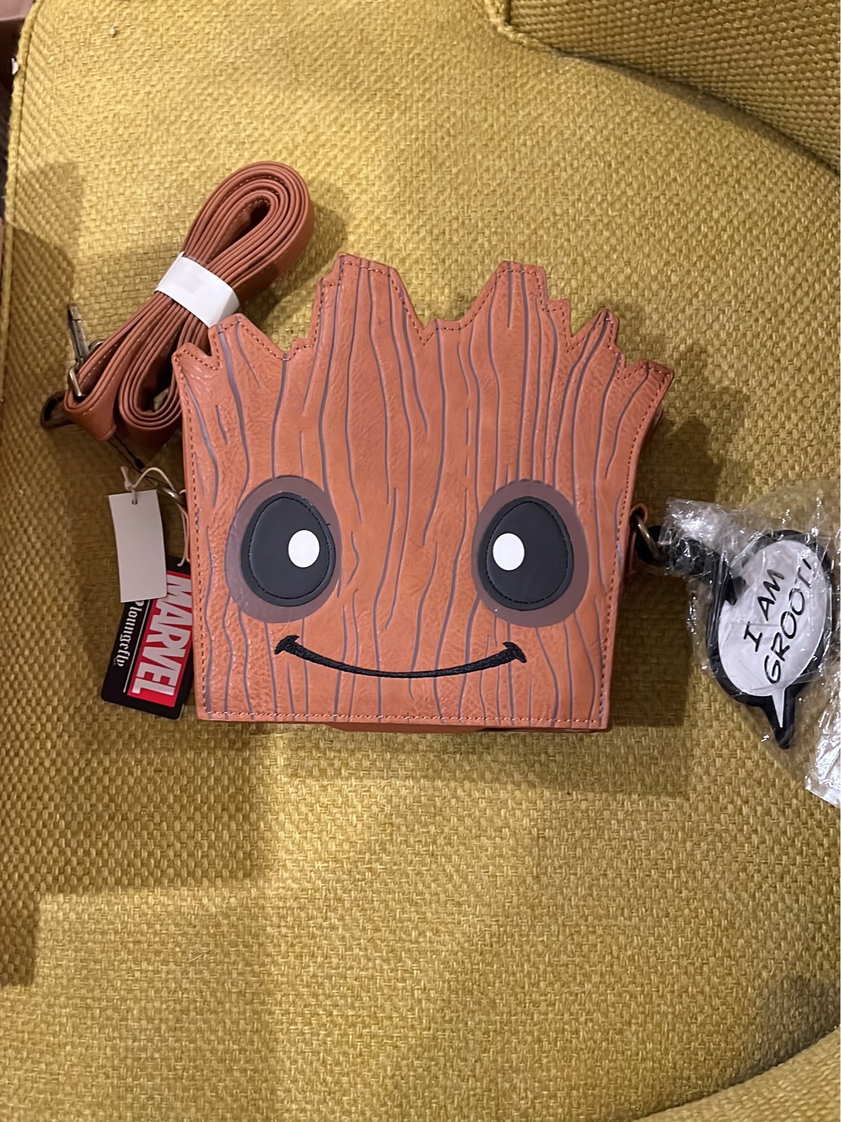 Loungefly Marvel Guardians The Galaxy Groot Die Cut Crossbody