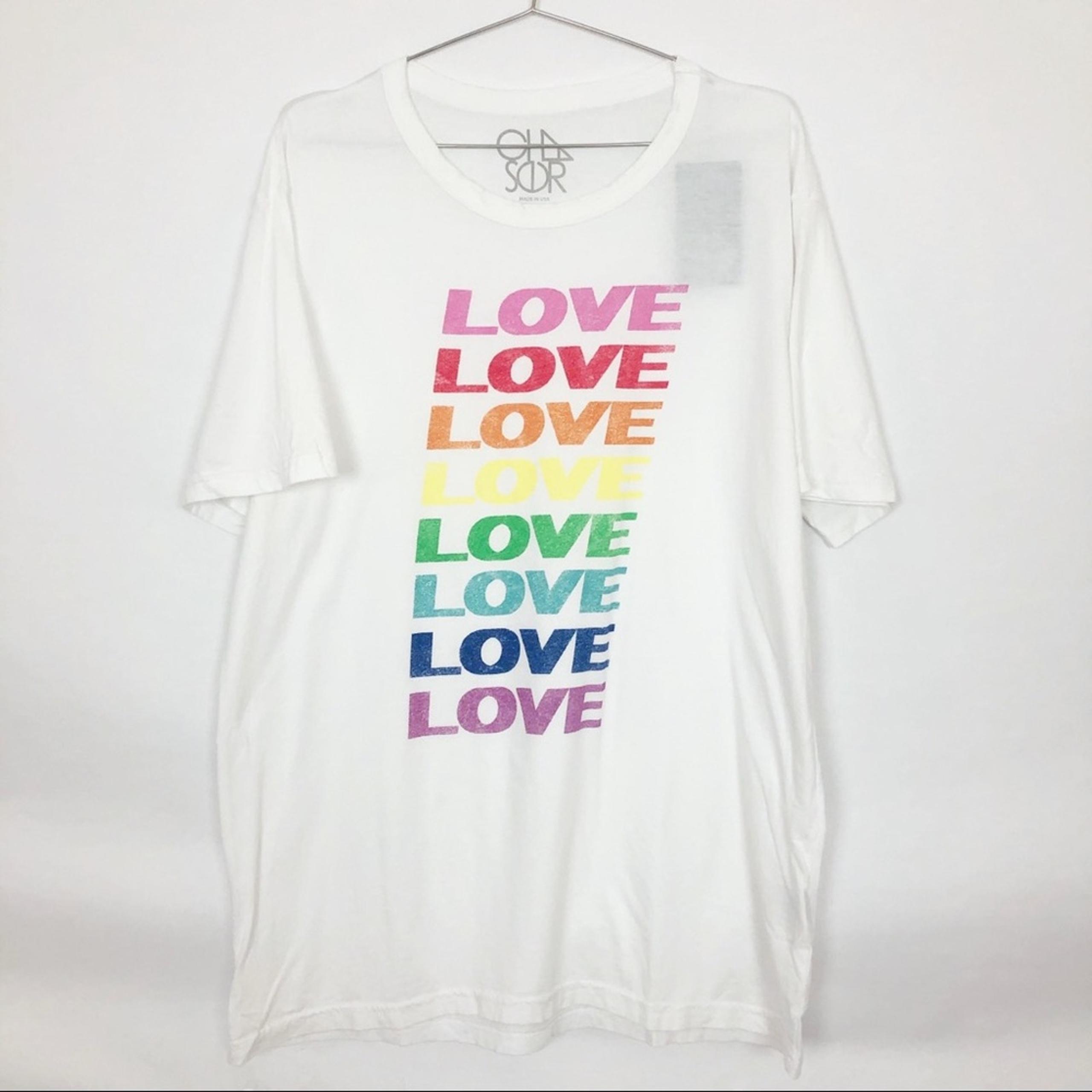 CHASER Pride Rainbow Love Graphic Tee Size XL LGBTQIA+ parade festival NWT