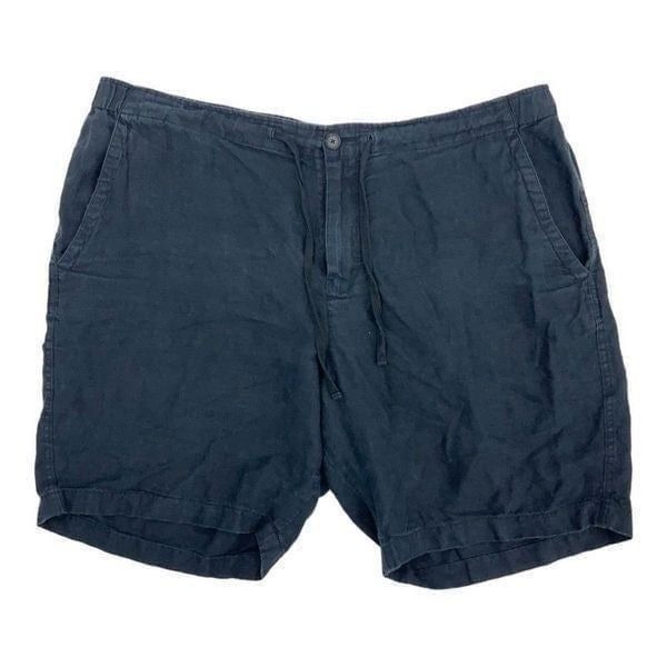 Vince Lightweight 100% Hemp Shorts Navy Blue Size XXL