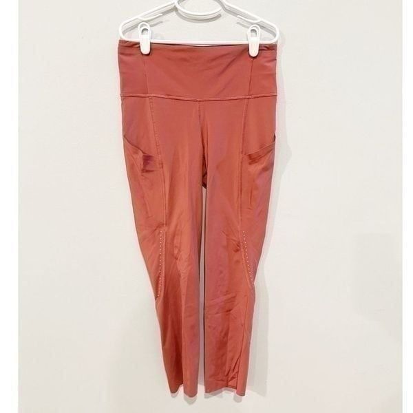 Lululemon fast and free high rise crop tight cherry tint