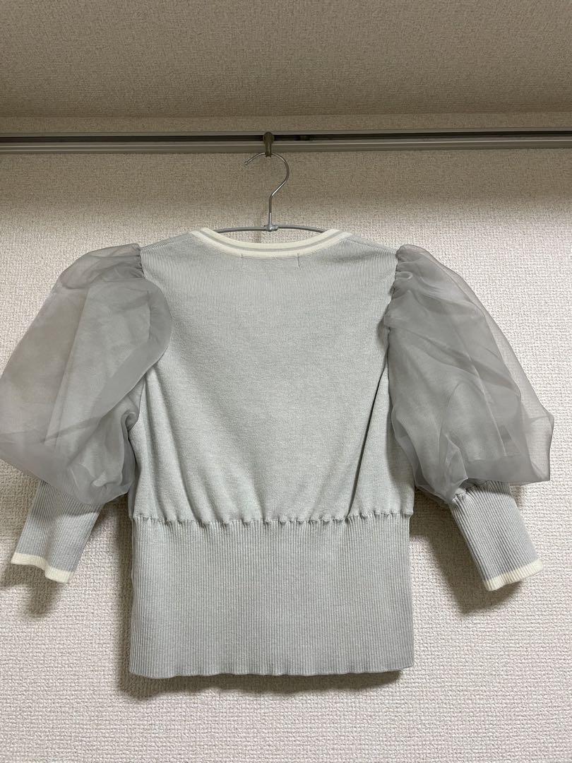 トップス Herlipto Organdy Volume Sleeve Knit Top Herlipto Organdy Volume Sleeve Knit Top