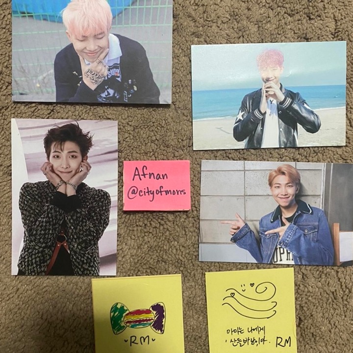 BTS Namjoon RM broadcast pcs postcards photocards stickers official