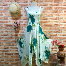 Smocked green sundress