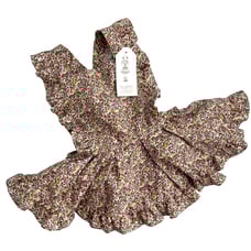Numi Kids NEW Petit Fleur Pinafore - Floral - Pink Green Gold - 2T