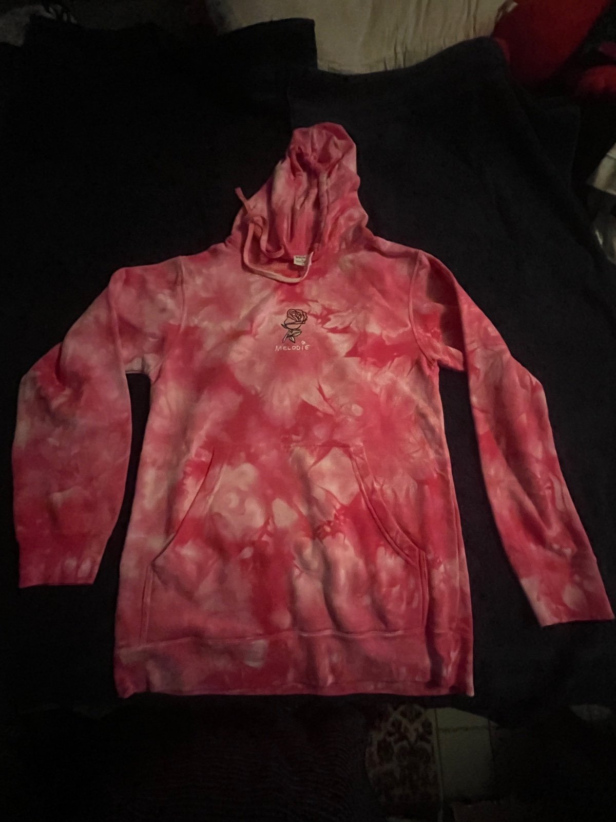 MELODIE Perfection Pink Tie Dye Hoodie (Size S)
