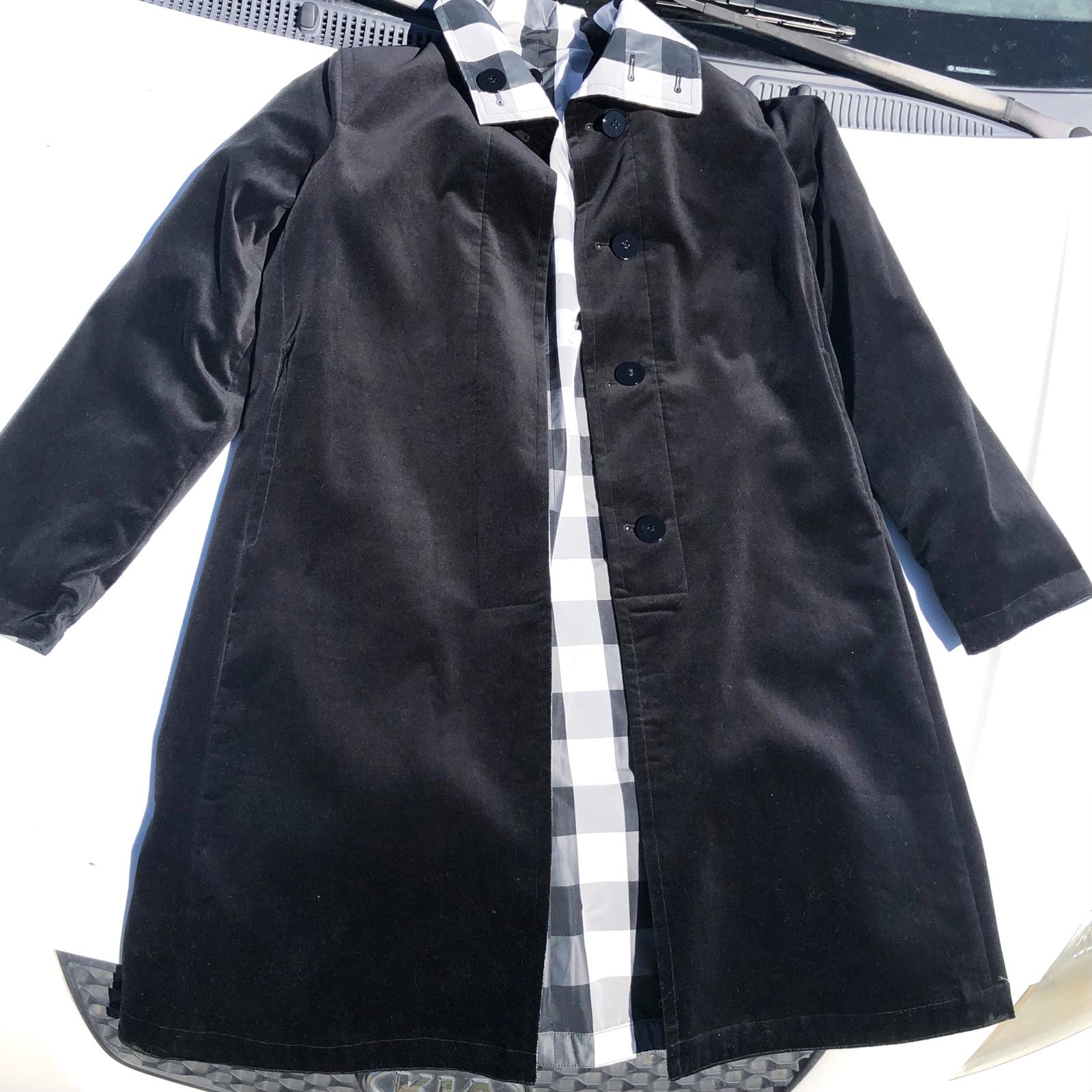 Jane Jane Post For Saks Fifth Avenue Reversible Rain Coat Size Extra Small