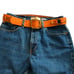 Tan Leather Belt. (Size/ 39inch)
