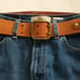 Tan Leather Belt. (Size/ 39inch)