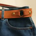 Tan Leather Belt. (Size/ 39inch)