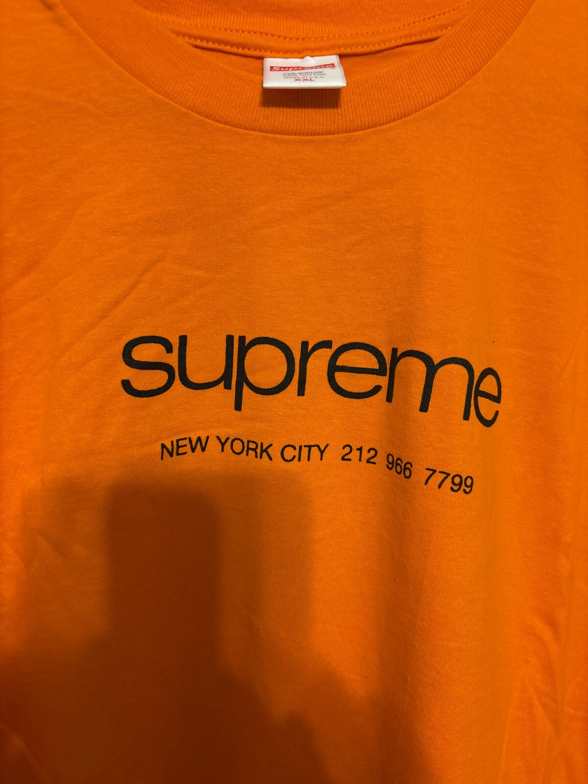 supreme t shirt 2xl mens orange