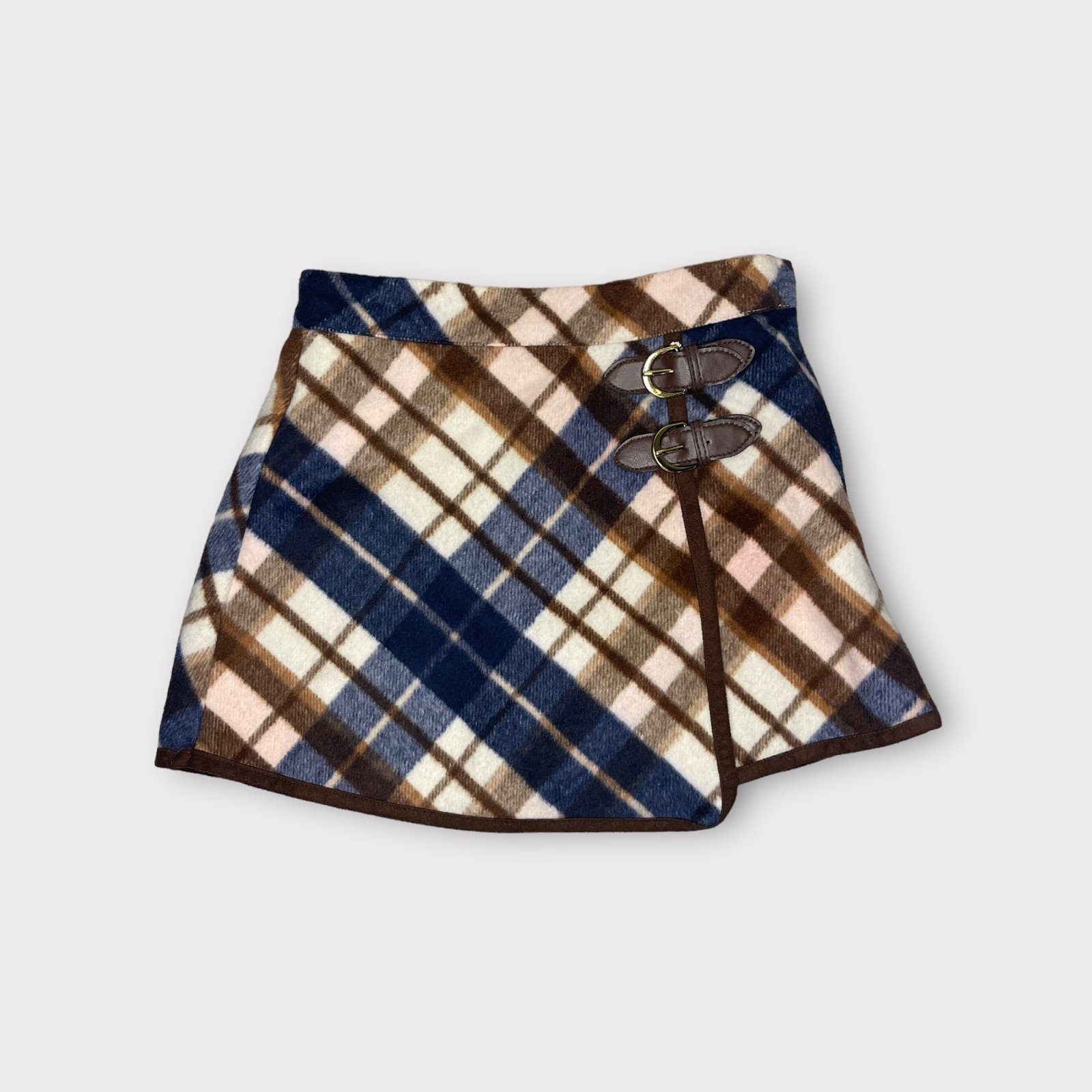 Janie and Jack Plaid Equestrian Line Wool Blend Skirt NWOT