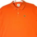 Lacoste Men's Polo Shirt 8 Orange Croc 100% Cotton Short Sleeve Collared M771
