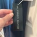 Alfred Sung NWT Navy Blue Off The Shoulder Criss Cross Back Satin Dress Size 16