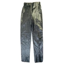 Vintage Leather High Rise Distressed Skinny Moto Pants Womens 6
