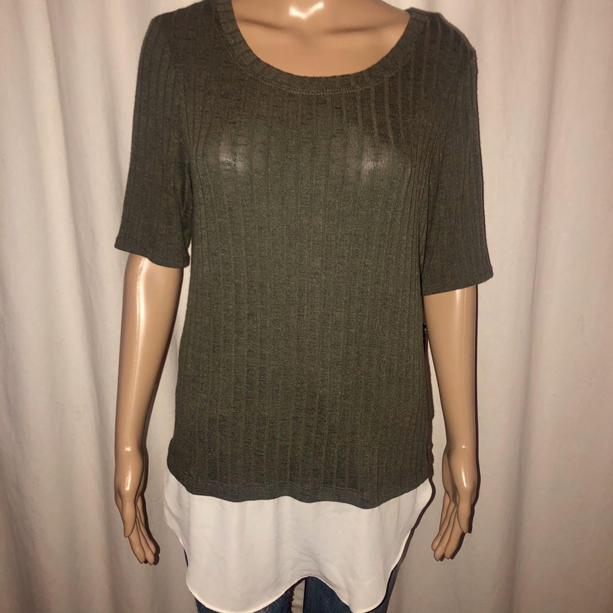 AB Studio shirt hem top
