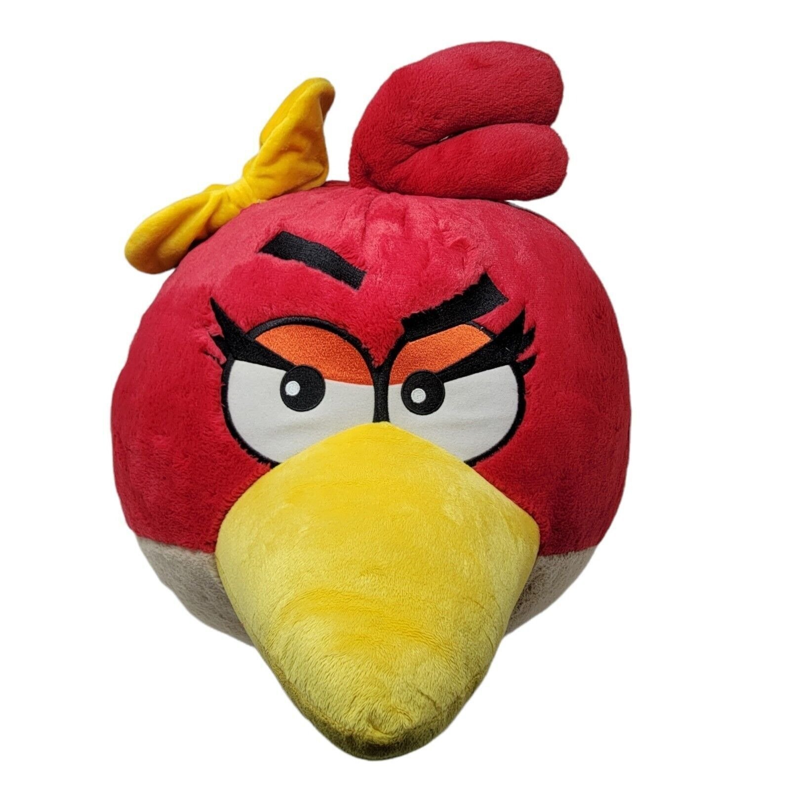 Angry Birds Red Girl Bow Jumbo Bird Plush Limited Edition No Sound Pillow 2011