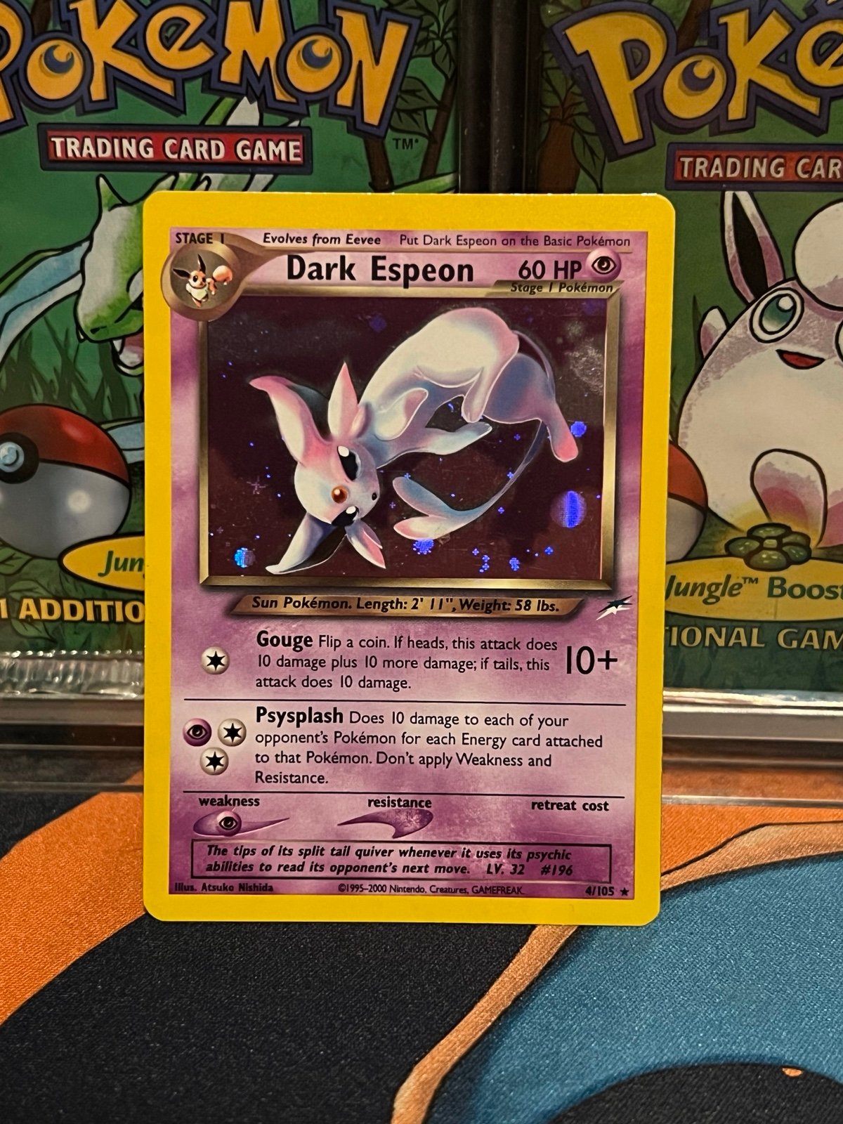 Pokémon TCG Dark Espeon Neo Destiny 4/105 Holo Unlimited Holo Rare