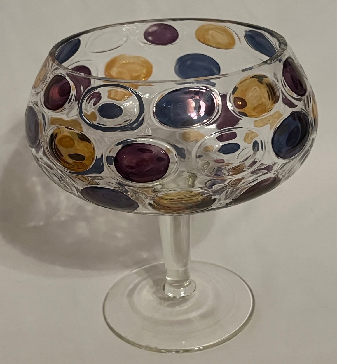 Vintage Nemo Glass Capote Candy Dish Borske Sklo Max Kannegieser Czechoslovakia