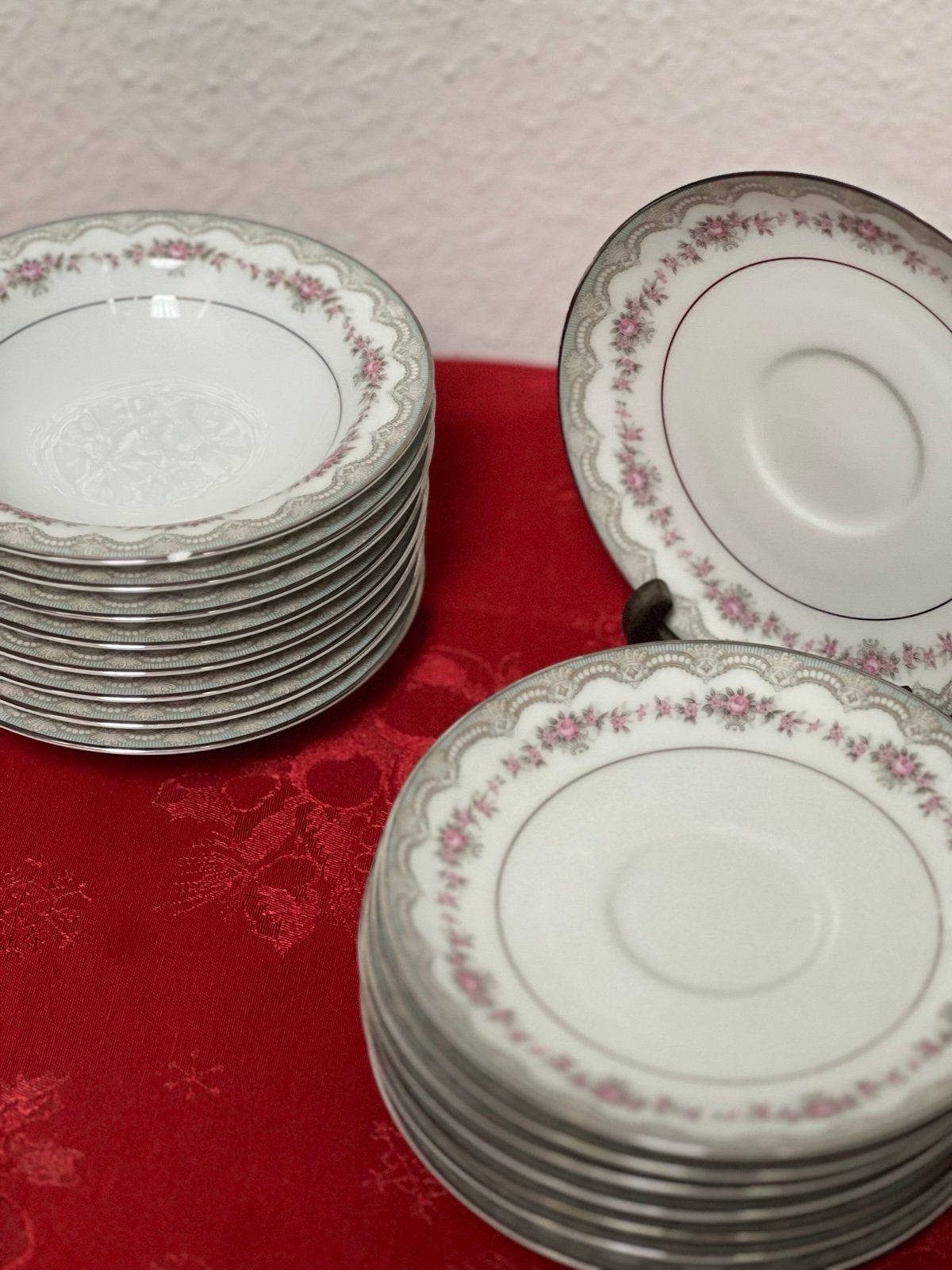 Noritake China Japan 5770 16 Pc Set Fruit Dessert Bowl/tea Cup Plate Saucer