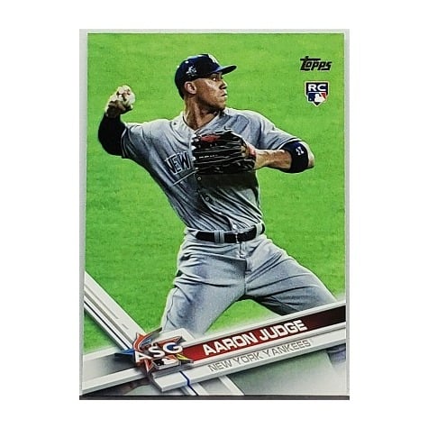 AARON JUDGE ROOKIE 2017 TOPPS UPDATE #US166, ASG, ROY, YANKEES SLUGGER