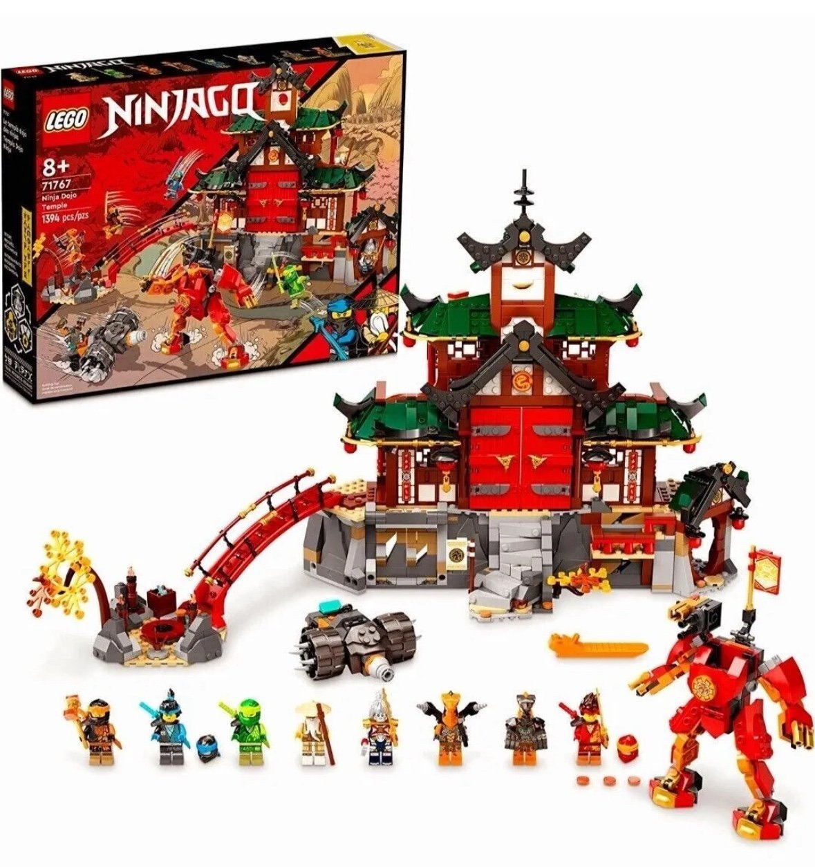 LEGO Ninjago Ninja Dojo Temple 1394 Piece Building Set (71767) New In Box