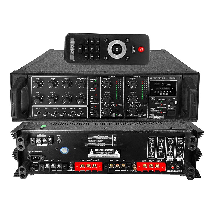 500W Amp Audio PA Bass DJ Stereo Receiver Rack Mount Passive Speaker AMP 200+200