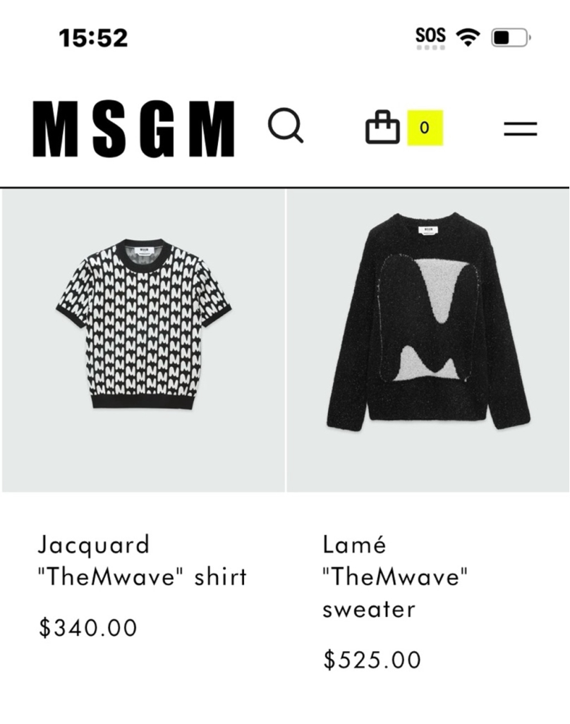 MSGM Milano Green Black White Sweater Wool Blend Size S