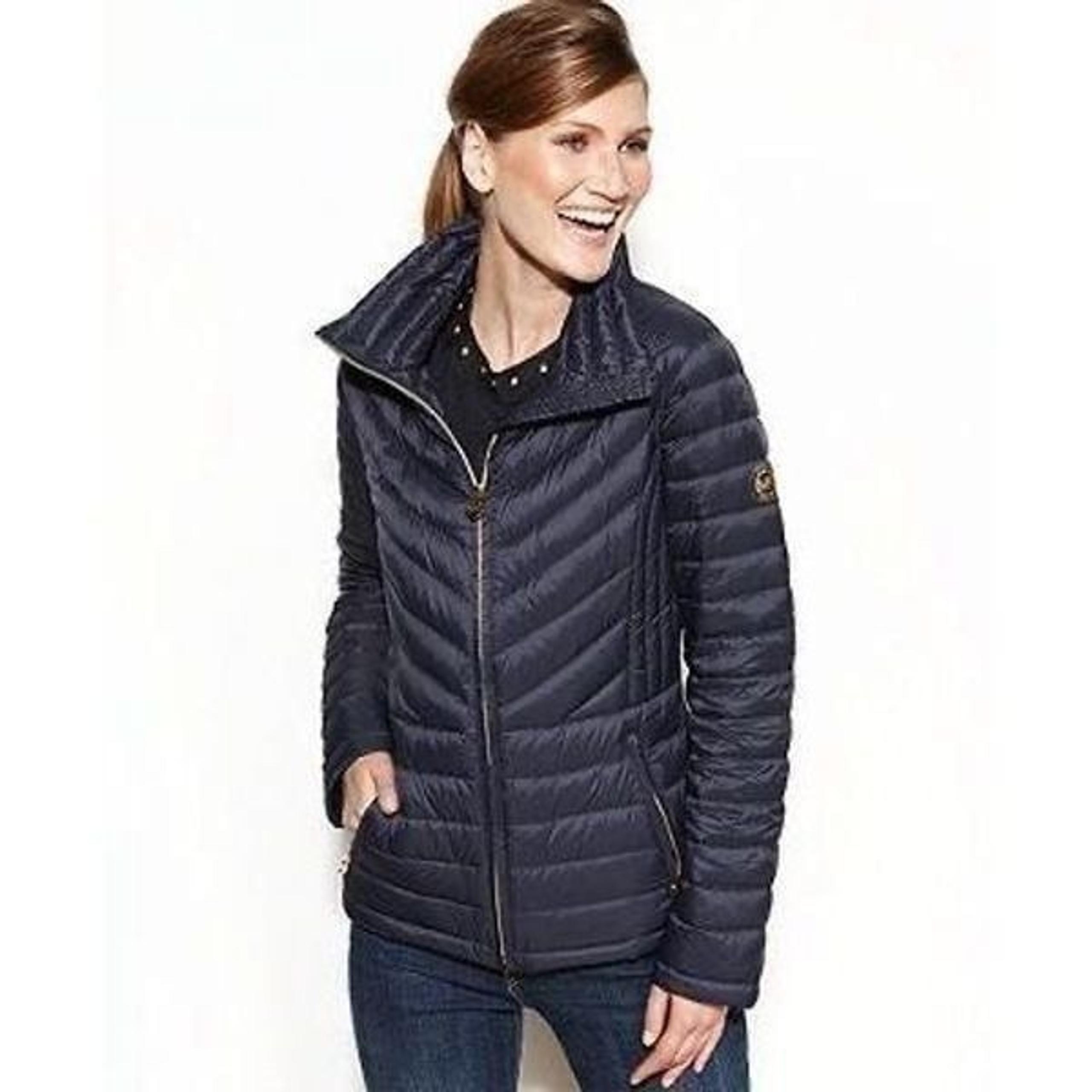 Michael Kors Coat Jacket Packable Blue Puffer Size Large Winter