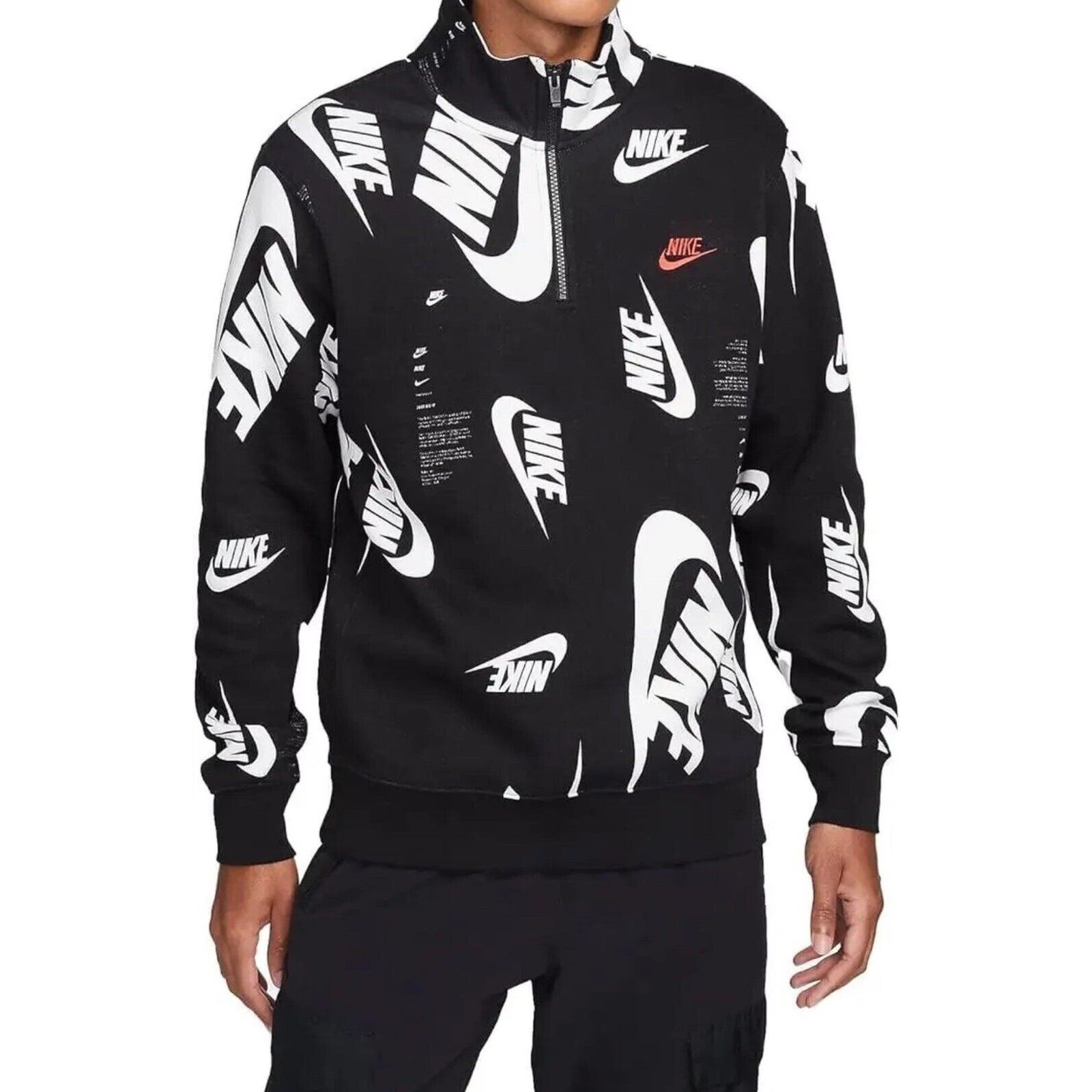 NIKE MENS FLEECE 1/4 ZIP TOP SWEATH SHIRT #DQ5155 010