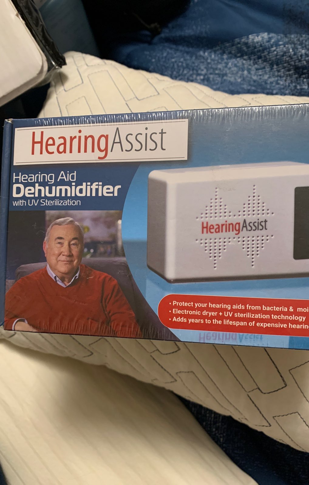 Hearing assistance here in a dehumidifie