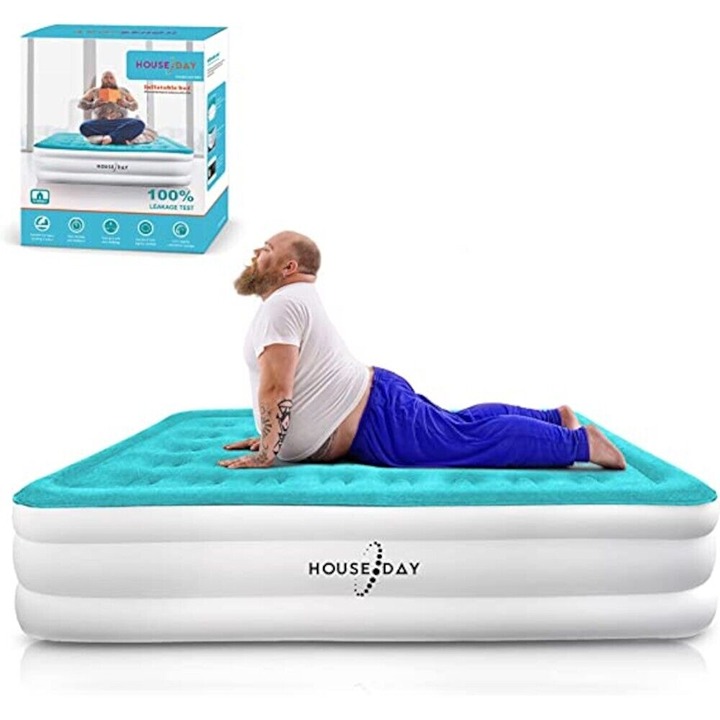 DAY Twin Air Mattress Airbed with Built-in Electric Pump NWB