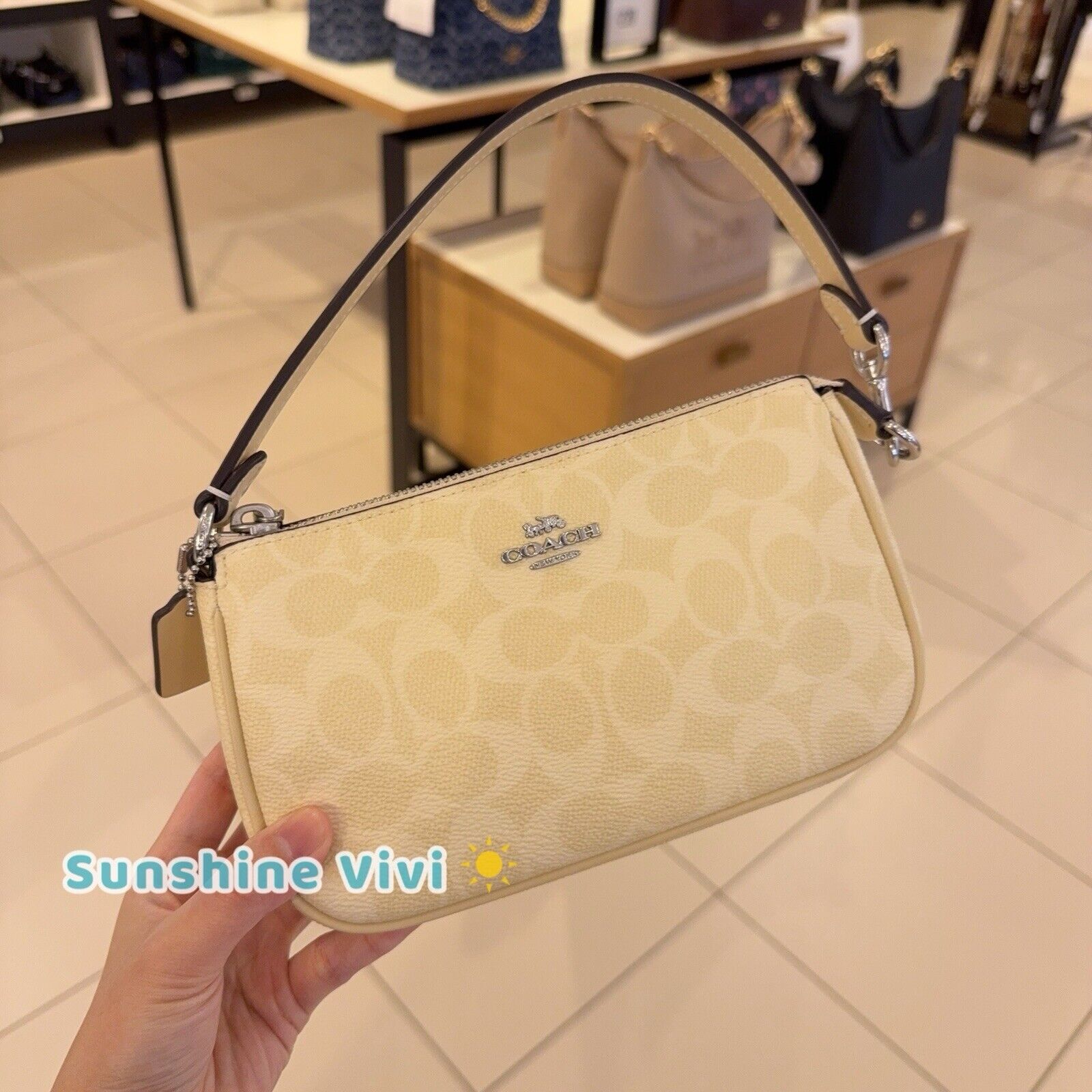 NWT Coach Nolita 19 In Signature Canvas CW426 Canvas/Silver/Hay