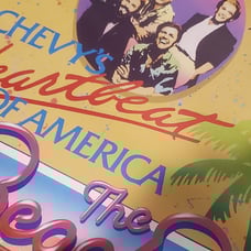 BEACH BOYS Heartbeat Of America Tour CONCERT POSTER Portland 1988 VG