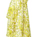 Badgley Mischka Yellow Mixed Print Dress Sz 2
