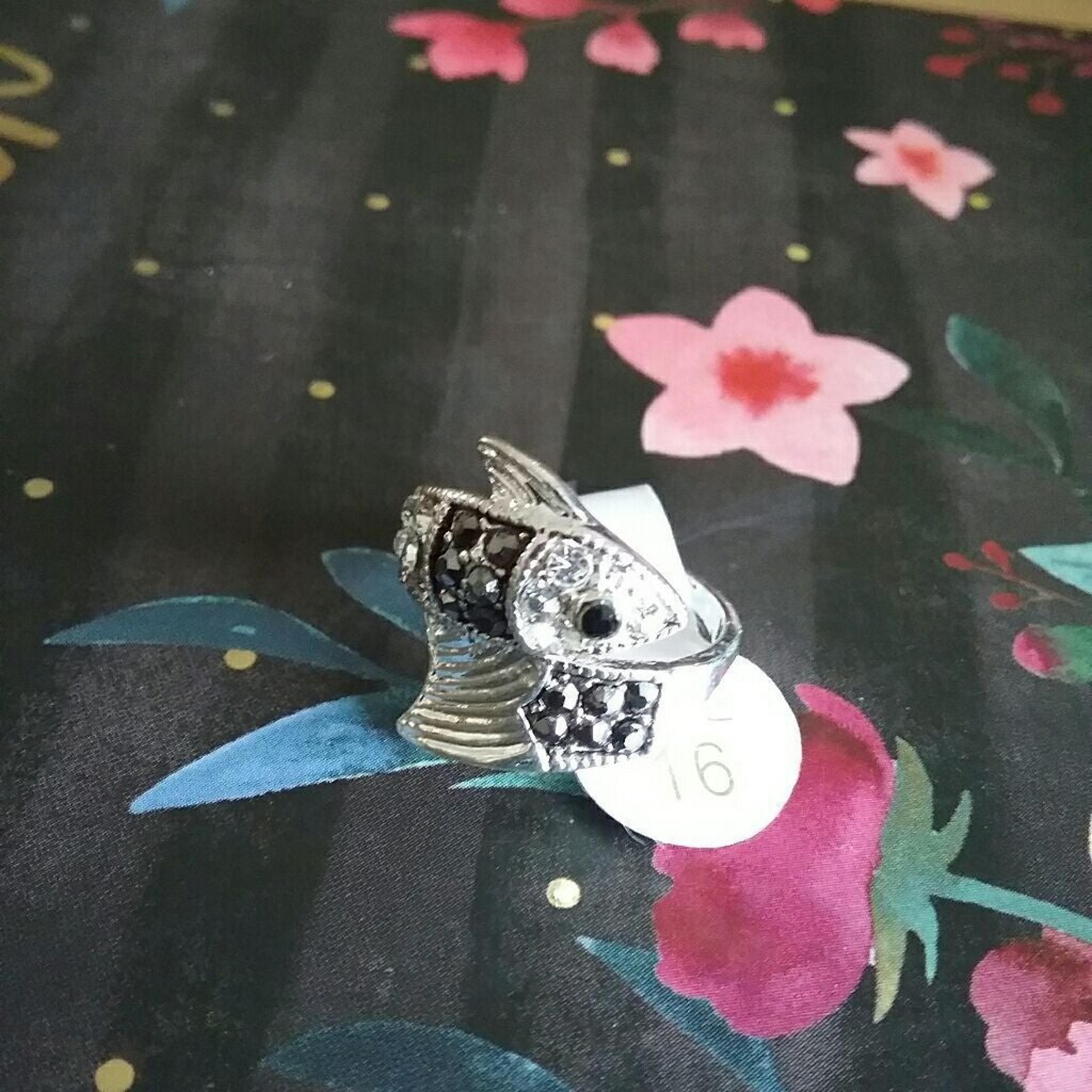 Marcasite Style Ring " Lucky Koi Fish "