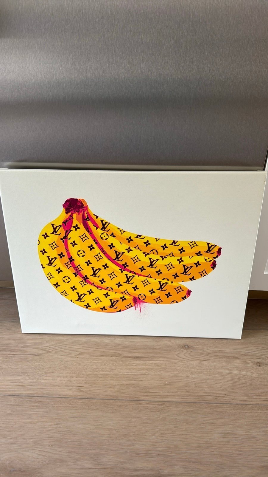 Louis Vuitton painted canvas art piece