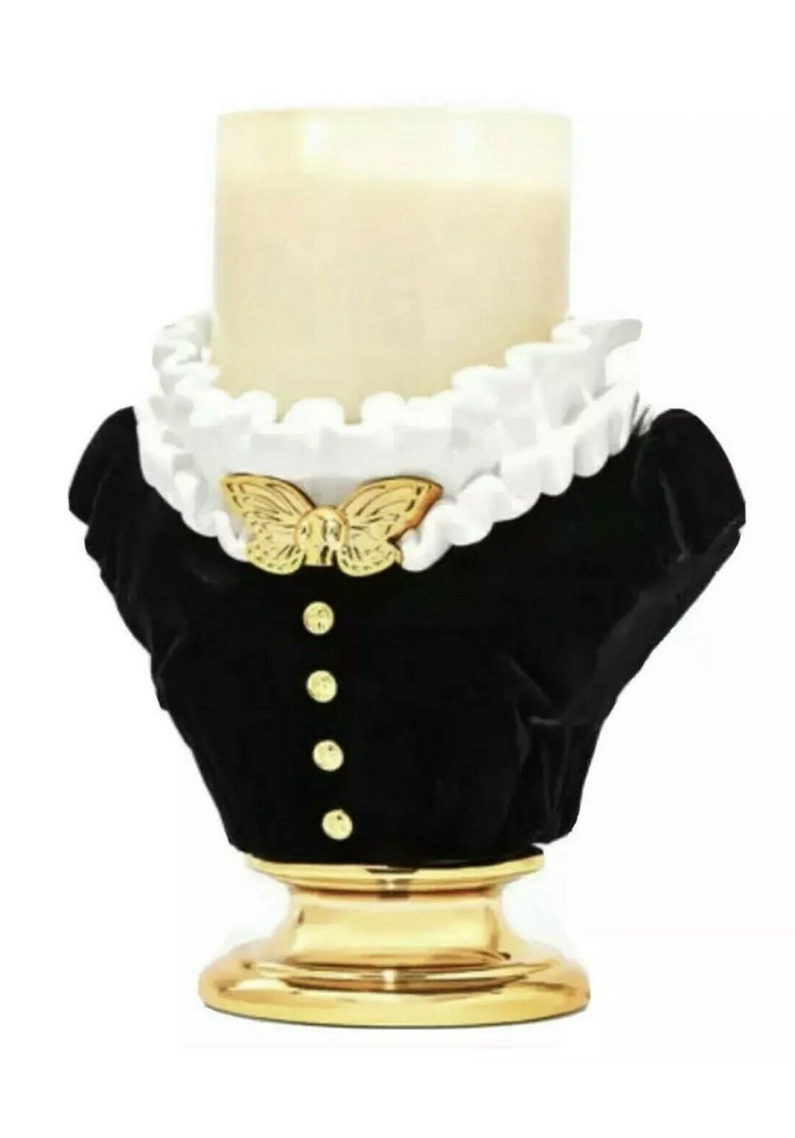 Bath & Body Works Headless Vampire Butler Maid Pedestal 3 Wick Candle Holder
