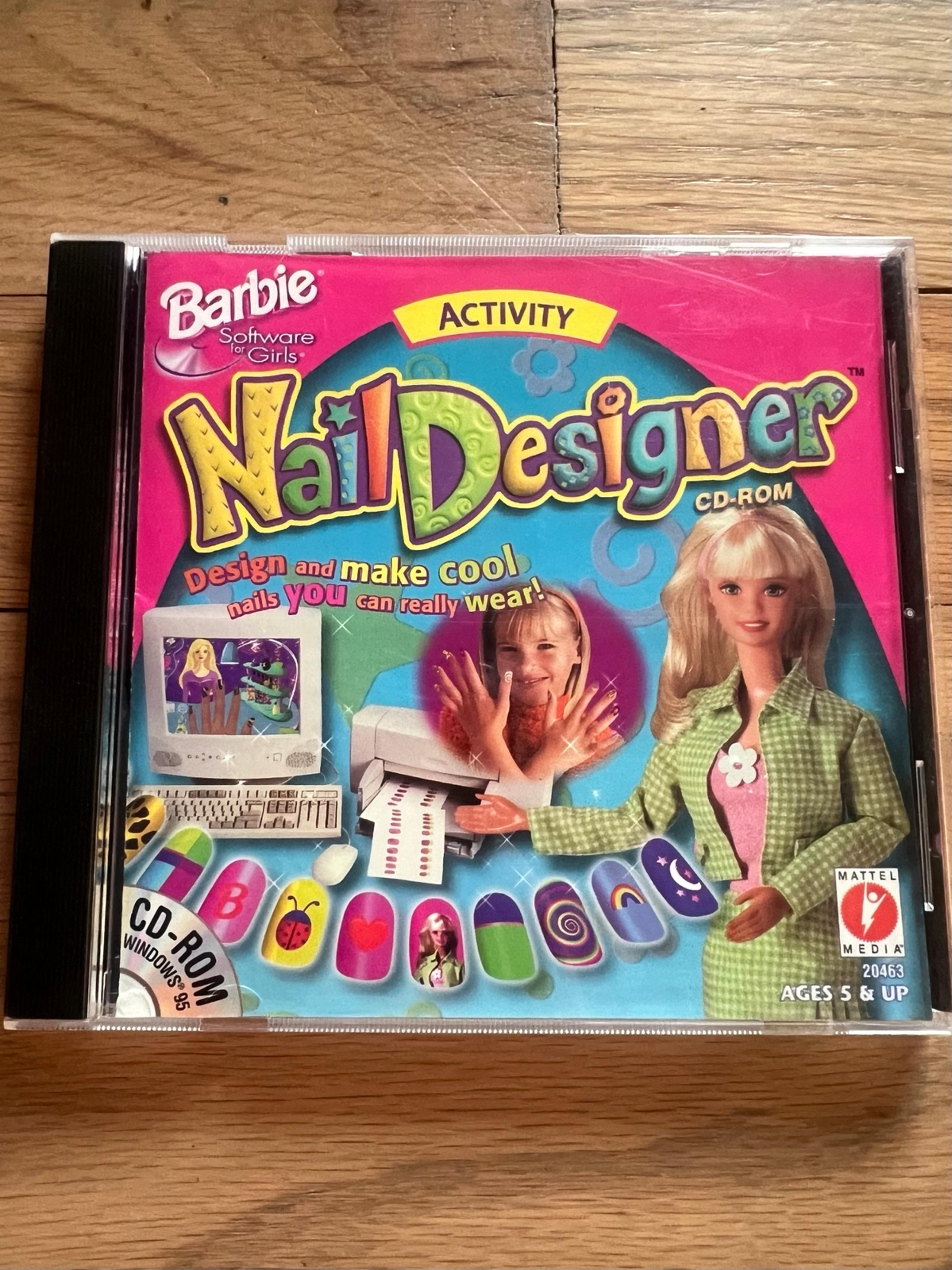 Barbie Activity Nail Designer Windows 95 CD-ROM 1998 PC Vintage