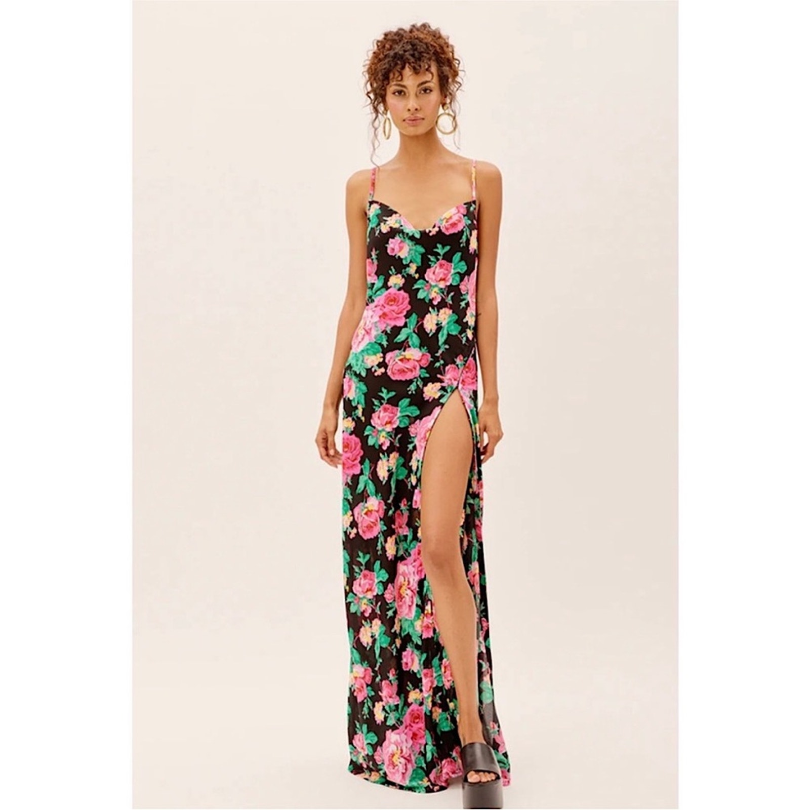 NEW For Love and Lemons Becca Floral Maxi Dress M