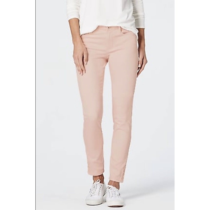 J. Jill Denim Authentic Fit Slim Ankle Stretch Blush Pink Jean Sz 4