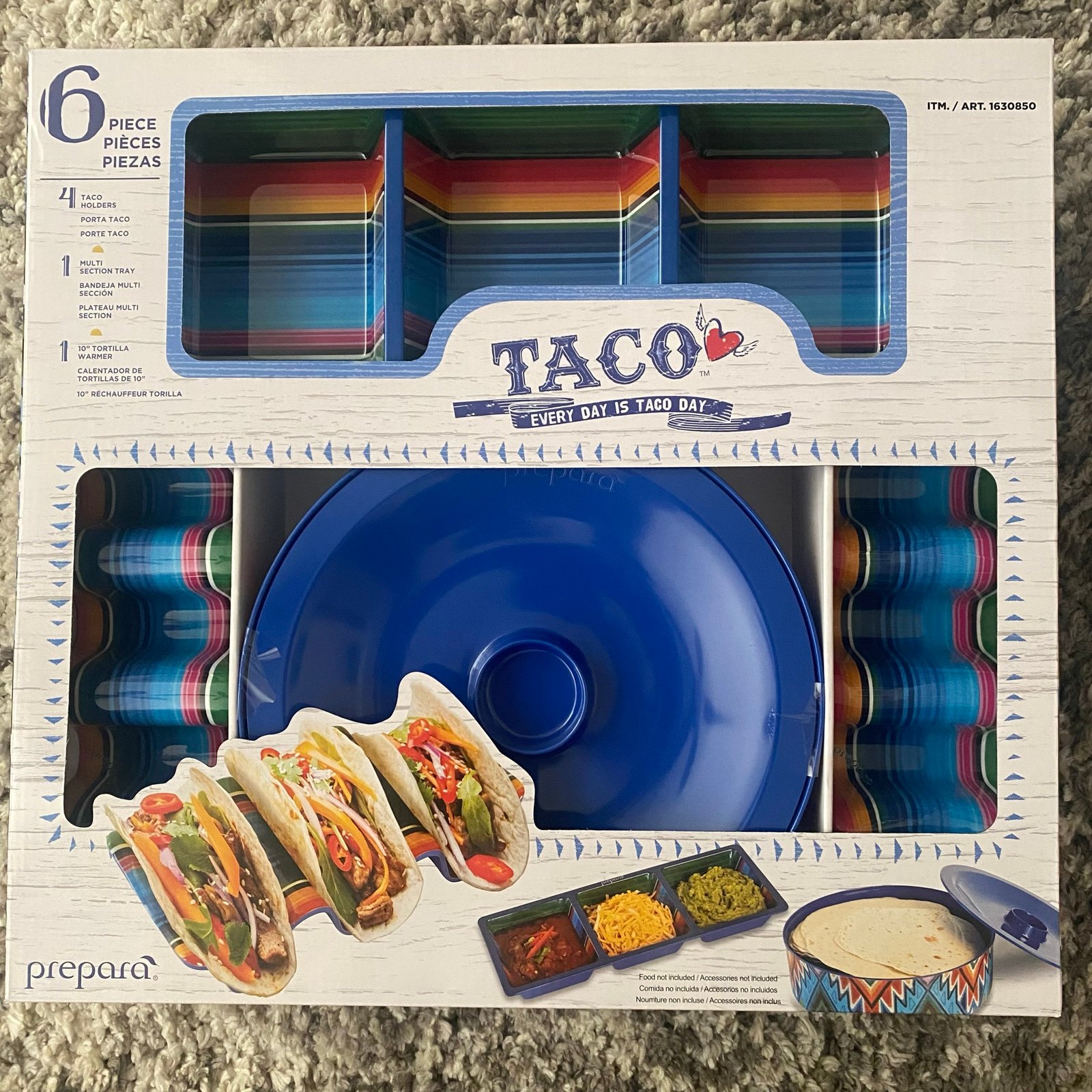 Prepara Melamine 6-piece Taco Set - New!