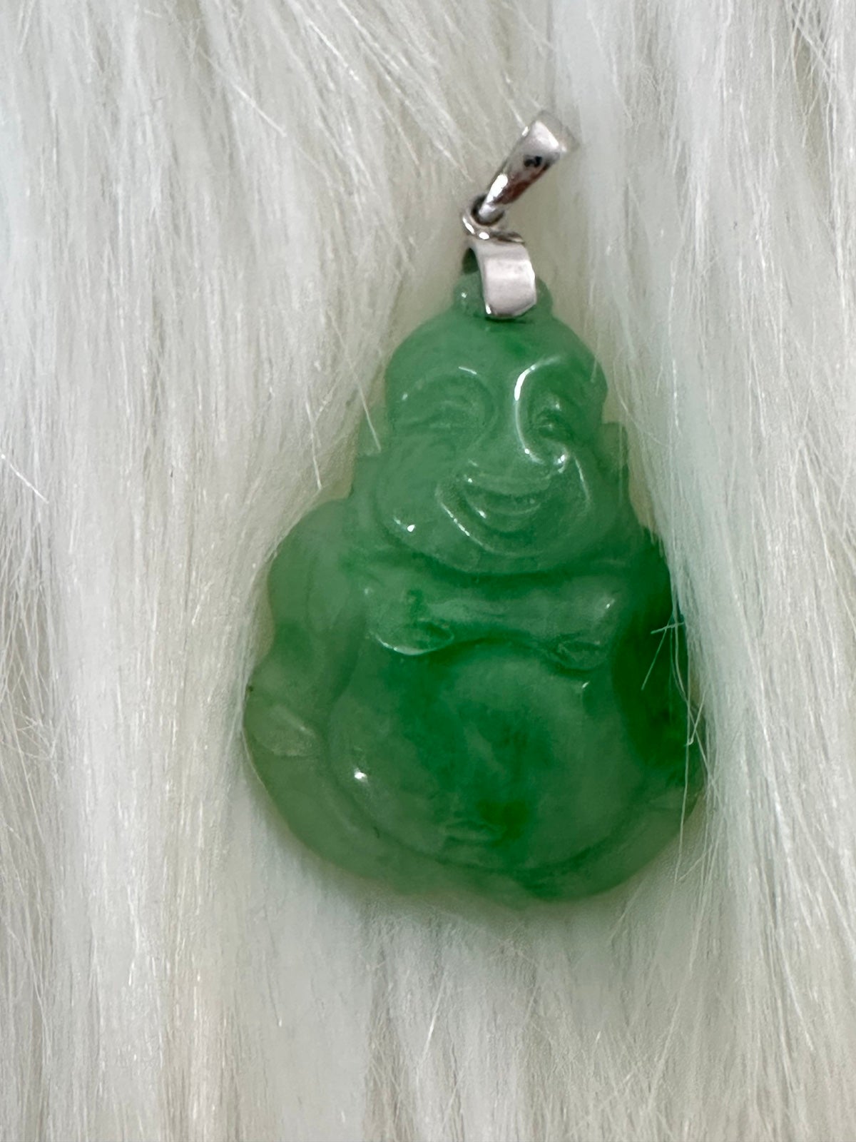 14k gold jade pendant