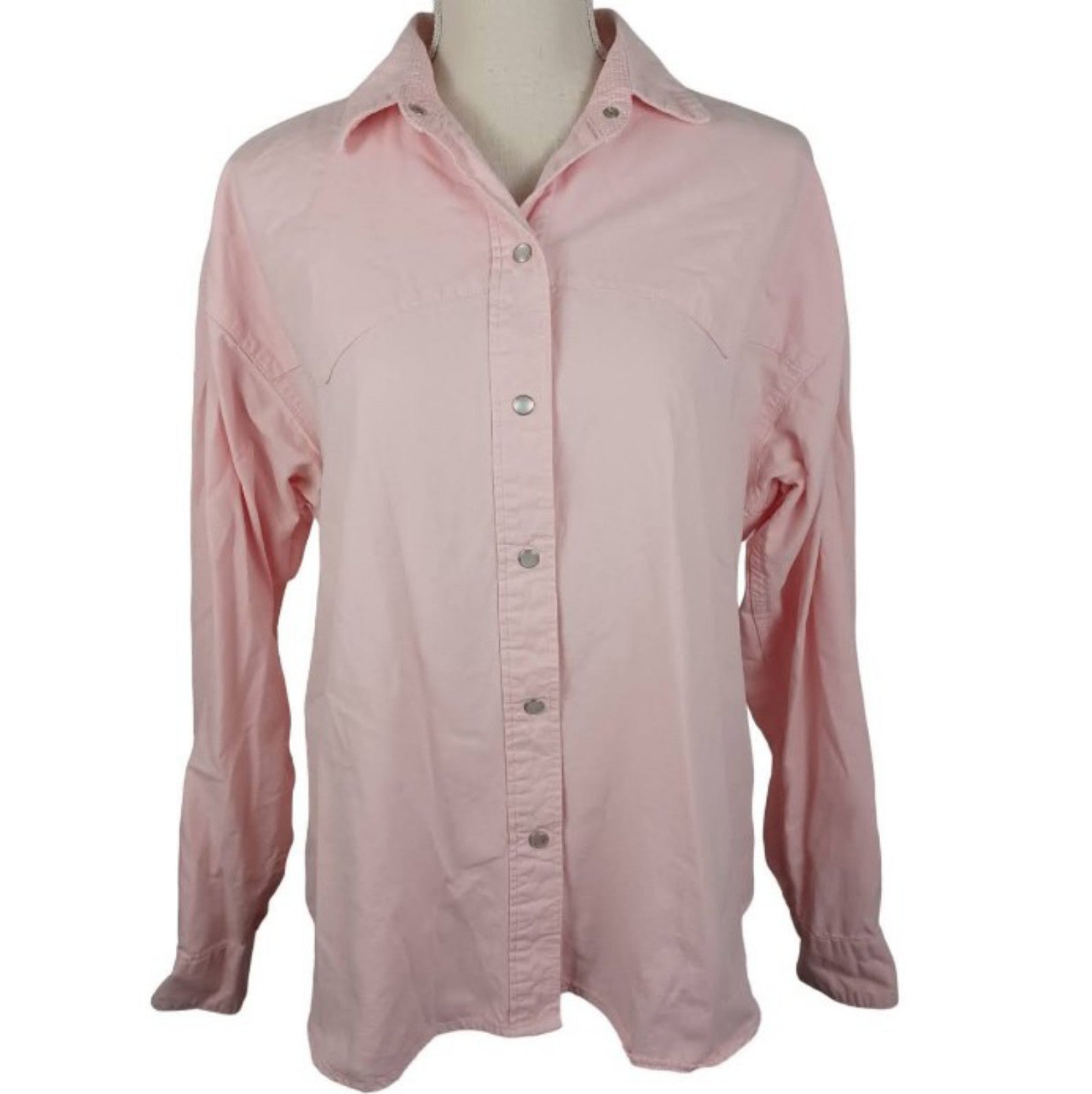 Vintage Schaefer Ranchwear Button Up Womens XL Pink -Pearl Snap Button USA Made