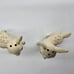 Vtg big blue eyes Animal Deer Fawn Ceramic Salt Pepper Shaker white mcm japan