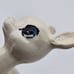 Vtg big blue eyes Animal Deer Fawn Ceramic Salt Pepper Shaker white mcm japan